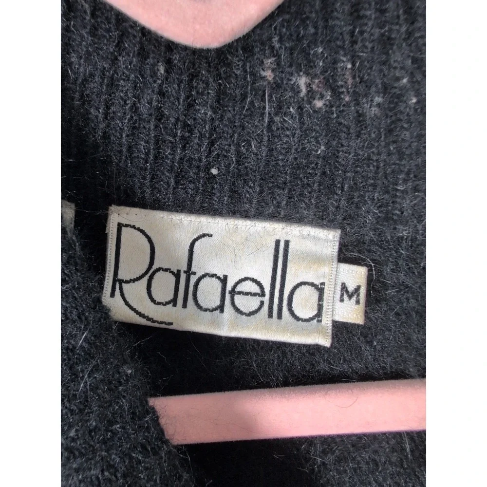 Rafaella Petites Women's VTG Gray Rabbit Hair, Lambswool,‎ Nylon Sweater Size M